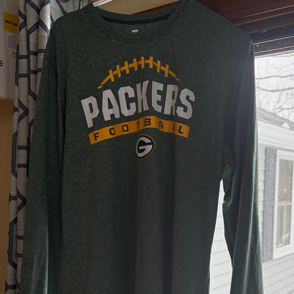 Fanatics Heather Green Long Sleeve Packers Shirt